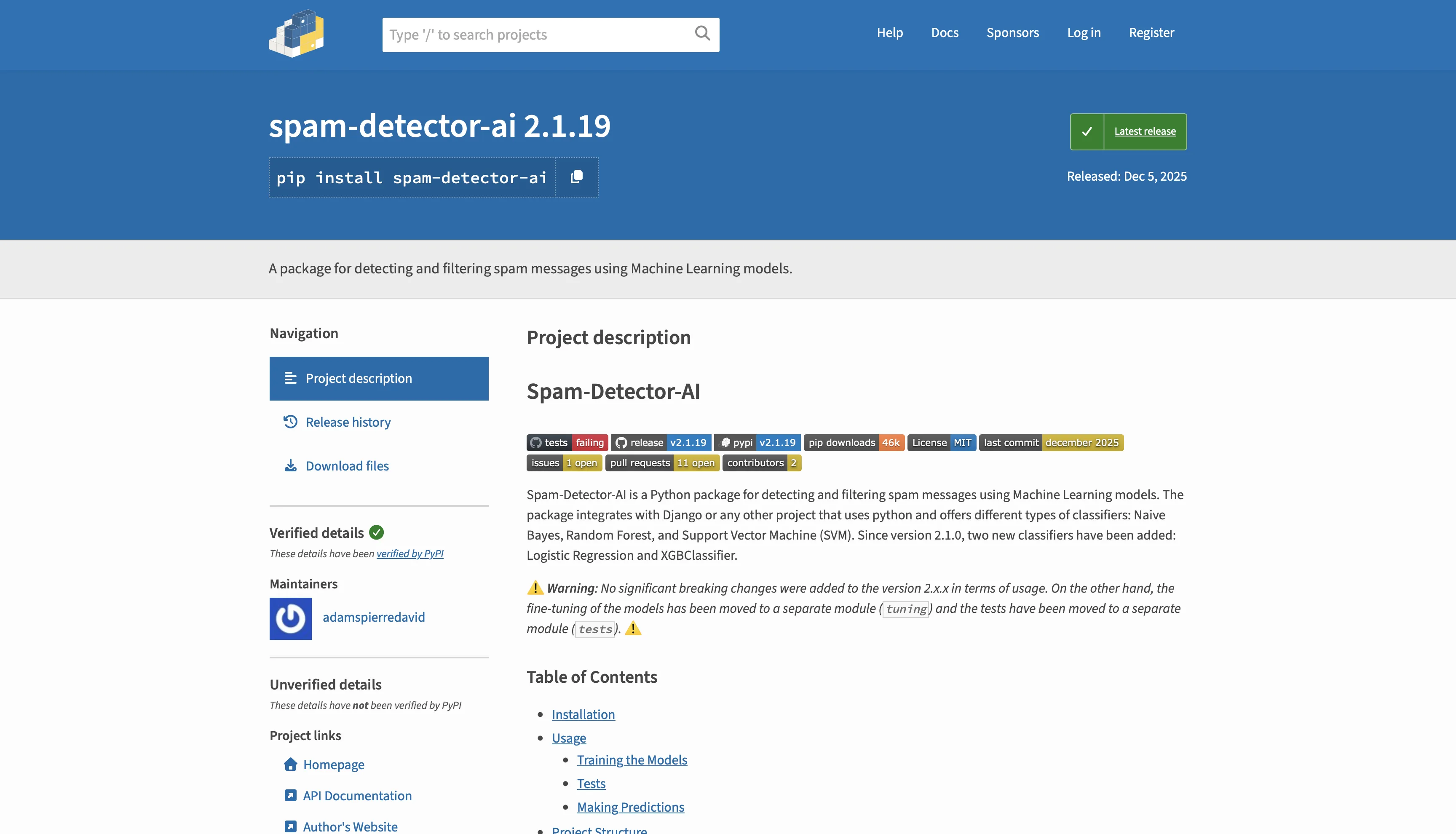 Spam-Detector-AI screenshot